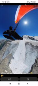 Gletscherpiste aus der Luft